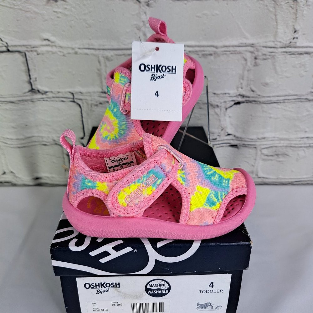 'OSHKOSH' AQUATIC WATER  SANDALS QUICK-DRY VELCRO CLOSURE PASTEL